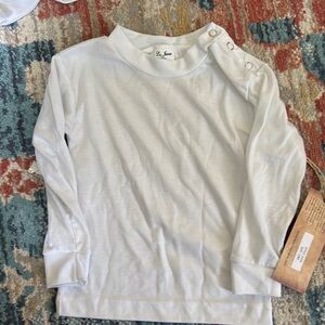 White Long Sleeve Tee Classic Cotton Crew Neck